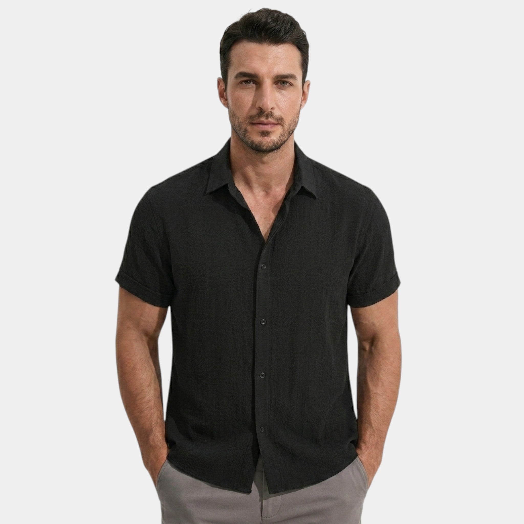 Armaxio | Men’s Lightweight Button Up Shirt Summer Casual