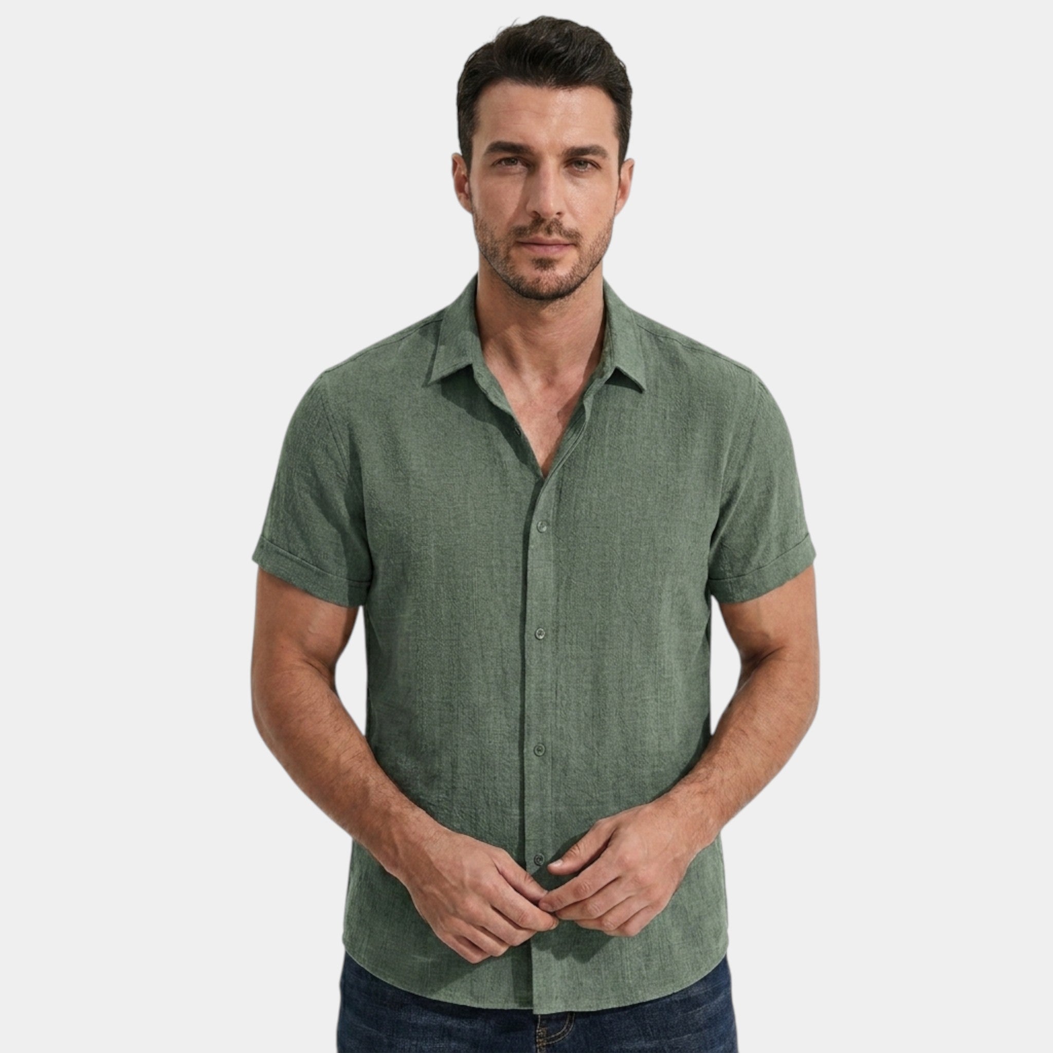 Armaxio | Men’s Lightweight Button Up Shirt Summer Casual