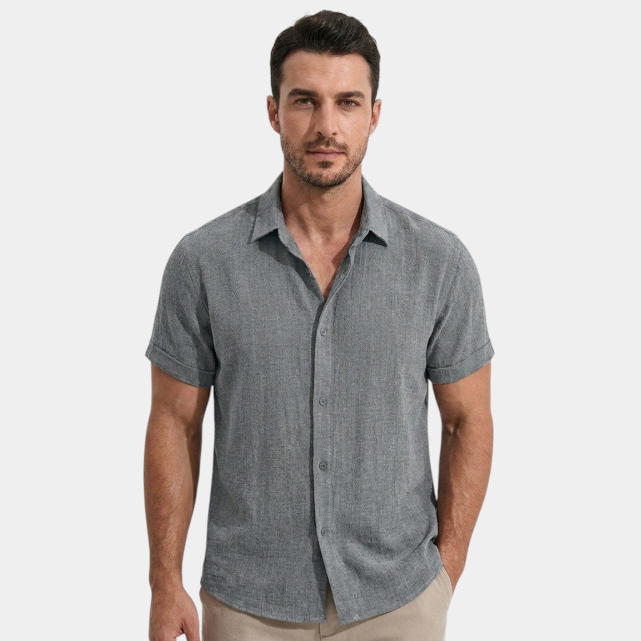 Armaxio | Men’s Lightweight Button Up Shirt Summer Casual