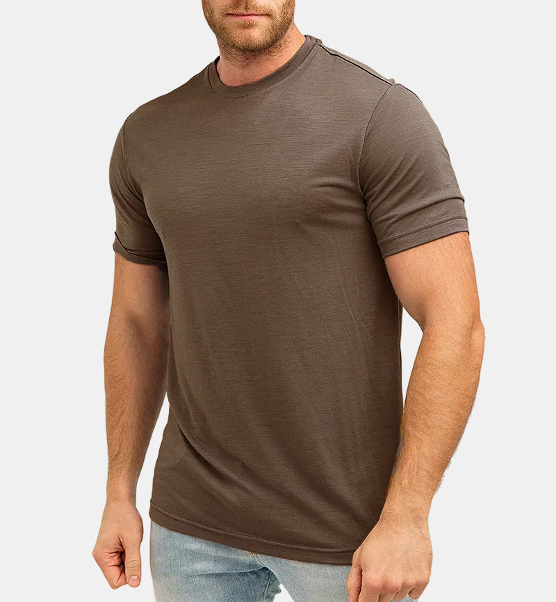 Armaxio | Men's Merino Wool Base Layer T-Shirt Quick Dry Knit