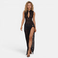 Armaxio | Women's Lace Maxi Dress with High Split