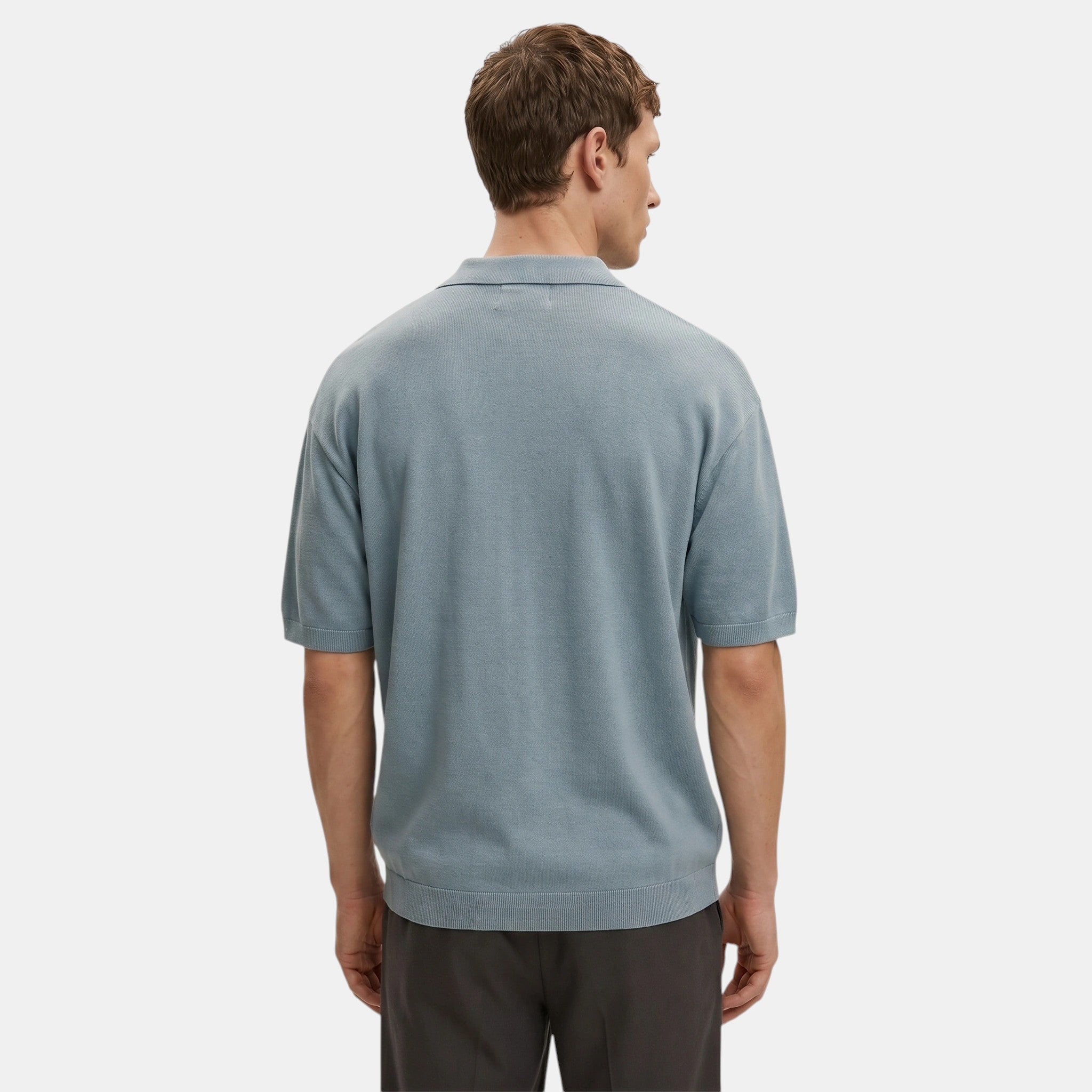 Armaxio | Men's Floral Embroidered Knit Polo Cardigan