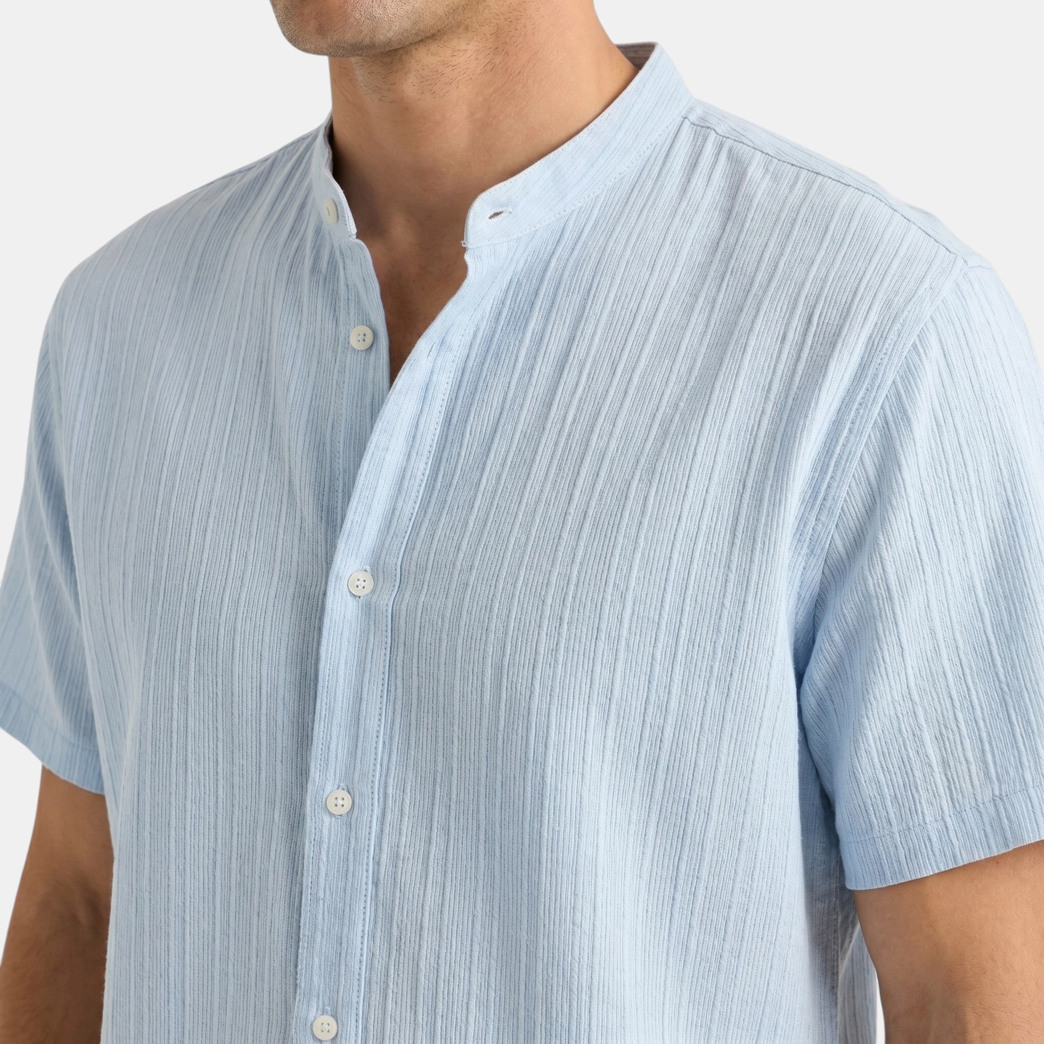 Armaxio | Men's Grandad Collar Shirt and Trousers Set