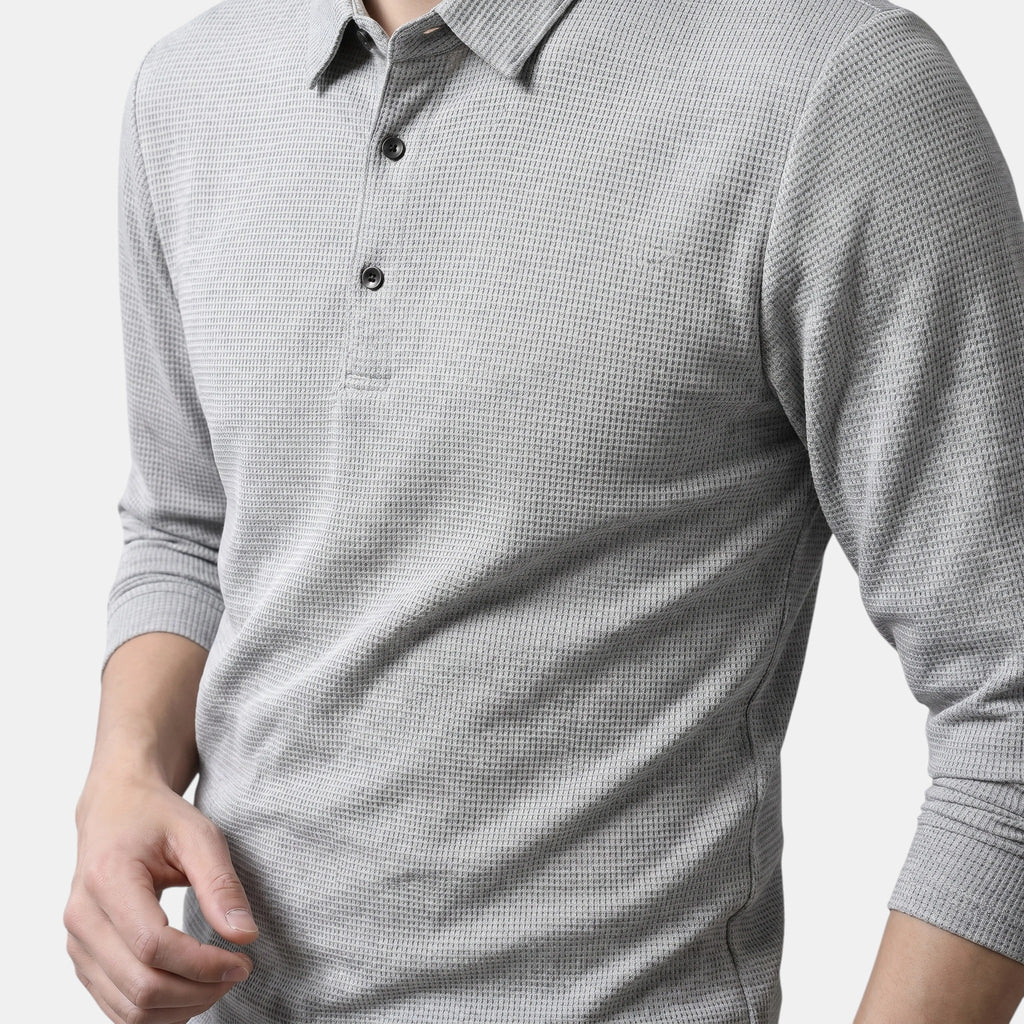 Armaxio | Men's Long Sleeve Knit Polo Shirt Casual Fit
