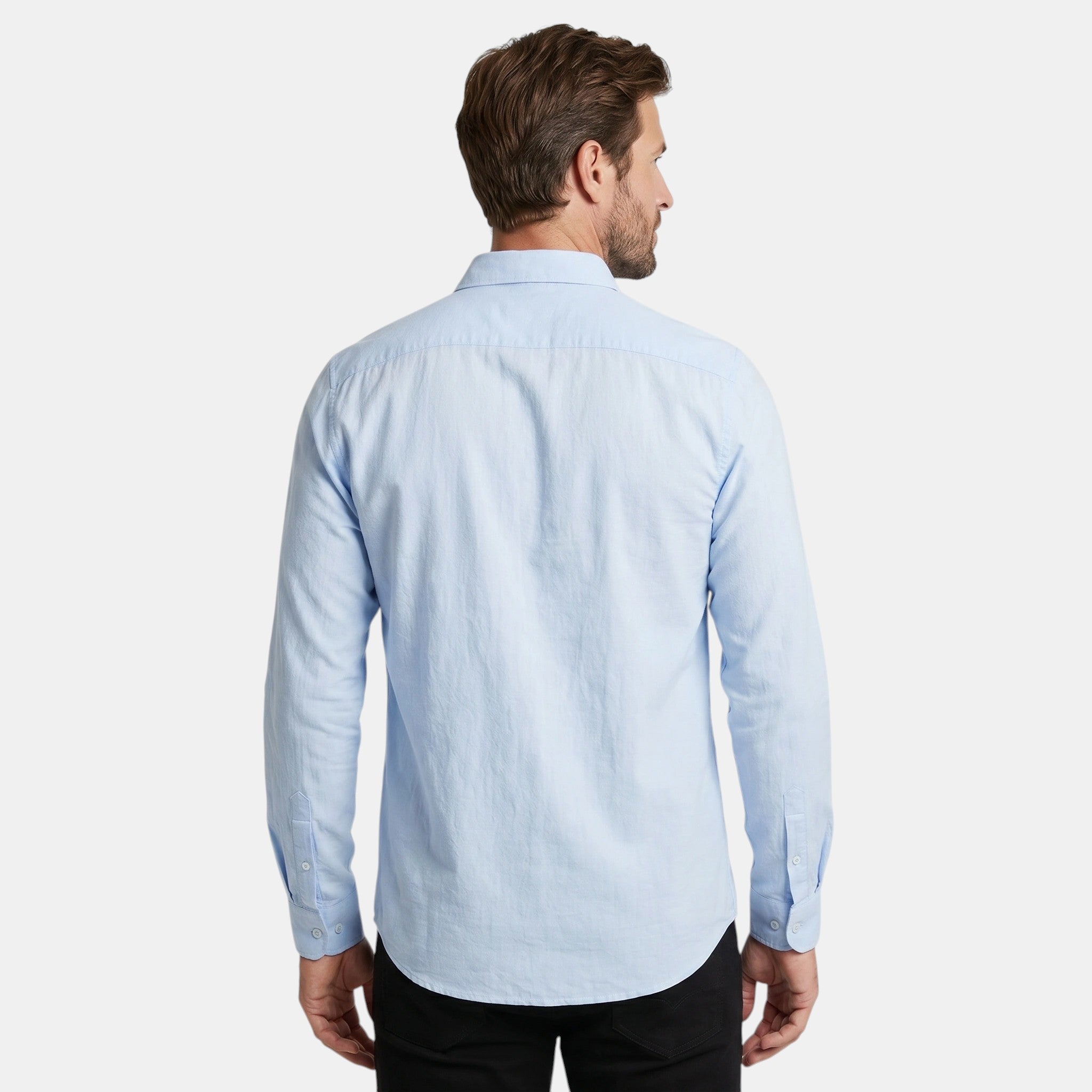 Armaxio | Men's Long Sleeve Single Breasted Stand Collar Shirt
