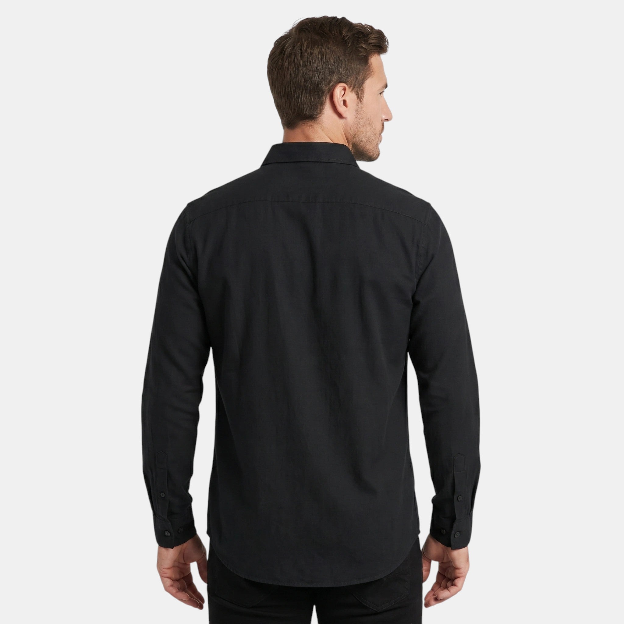 Armaxio | Men's Long Sleeve Single Breasted Stand Collar Shirt