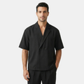 Armaxio | Men's Short Sleeve Double Breasted Lapel Shirt