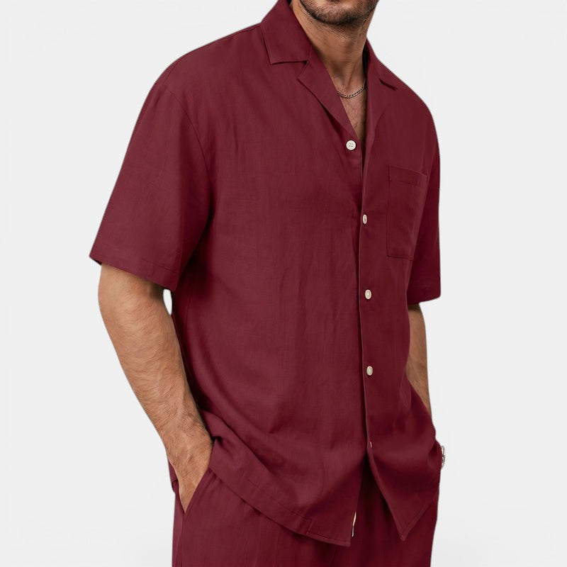 Armaxio | Men's Short Sleeve Shirt And Pants Set