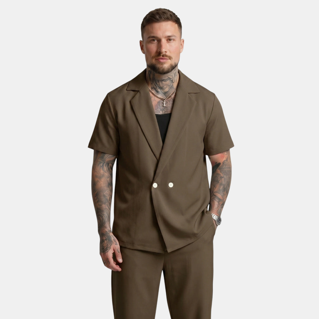 Armaxio | Men's Short Sleeve Shirt and Trousers Co Ord Set