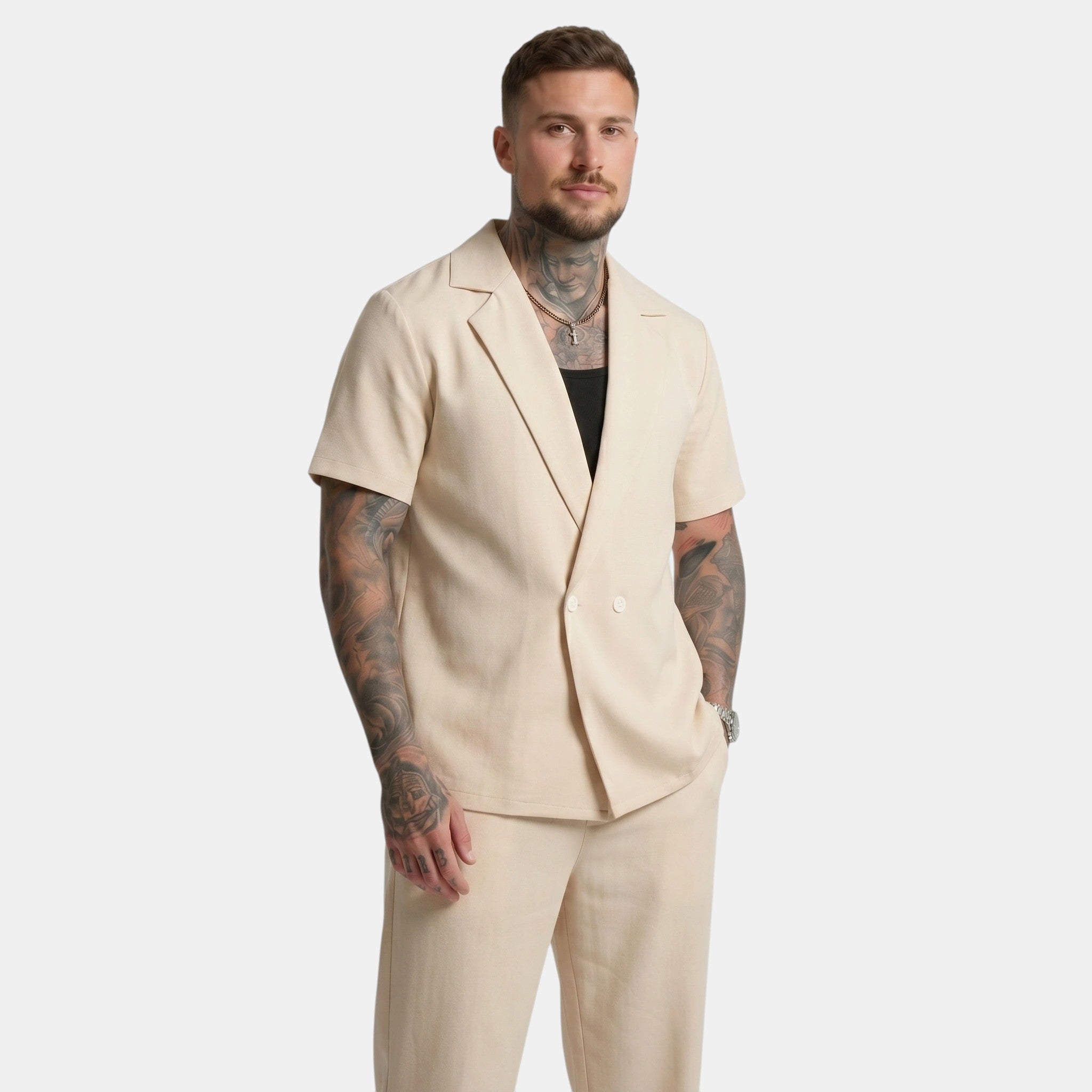 Armaxio | Men's Short Sleeve Shirt and Trousers Co Ord Set