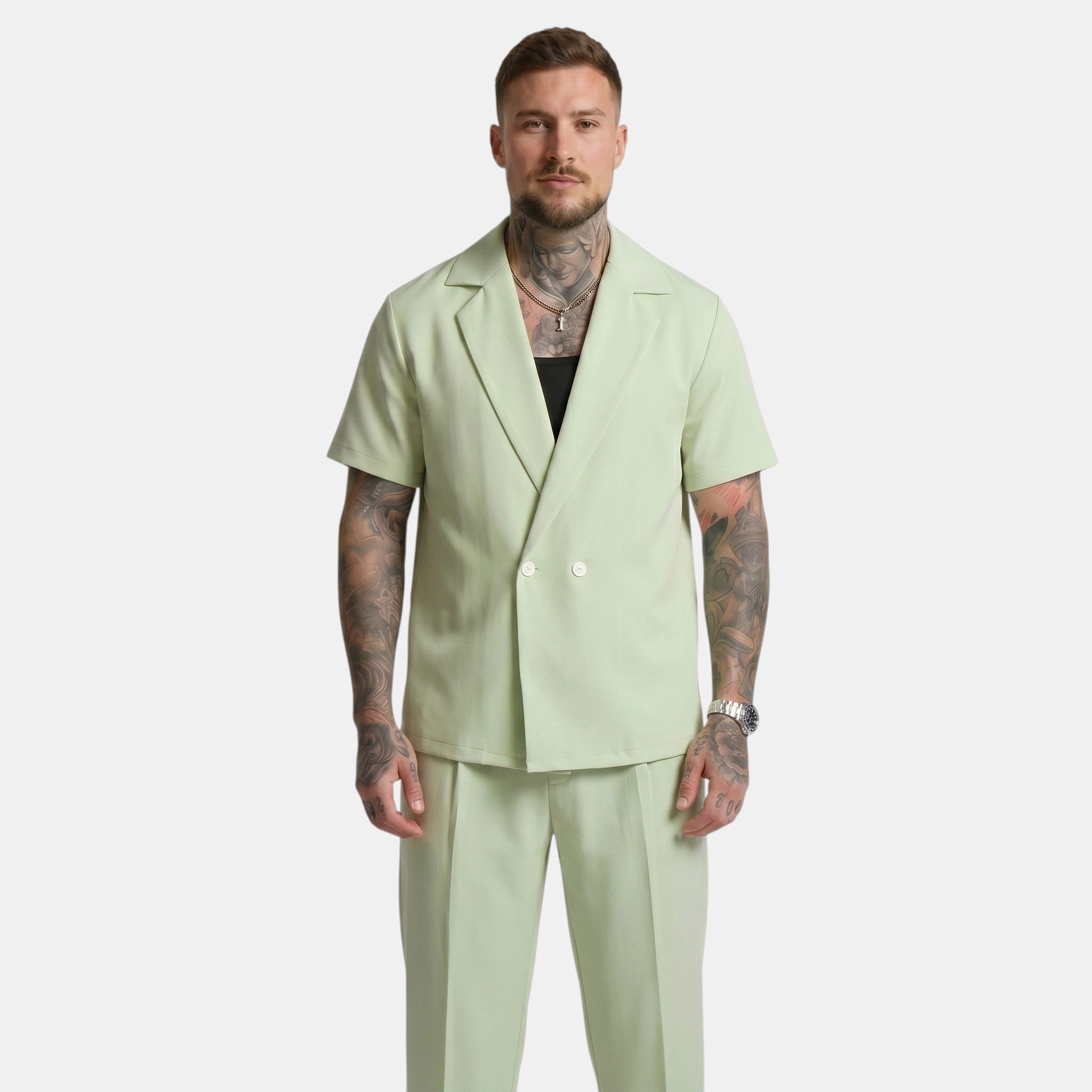 Armaxio | Men's Short Sleeve Shirt and Trousers Co Ord Set