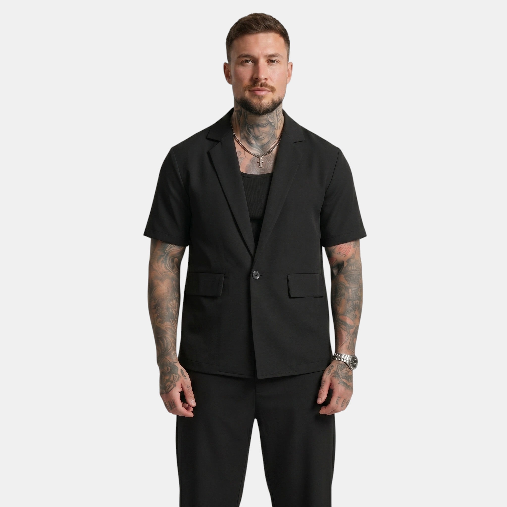Armaxio | Men's Short Sleeve Shirt and Trousers Co Ord Set
