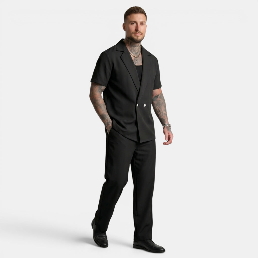 Armaxio | Men's Short Sleeve Shirt and Trousers Co Ord Set