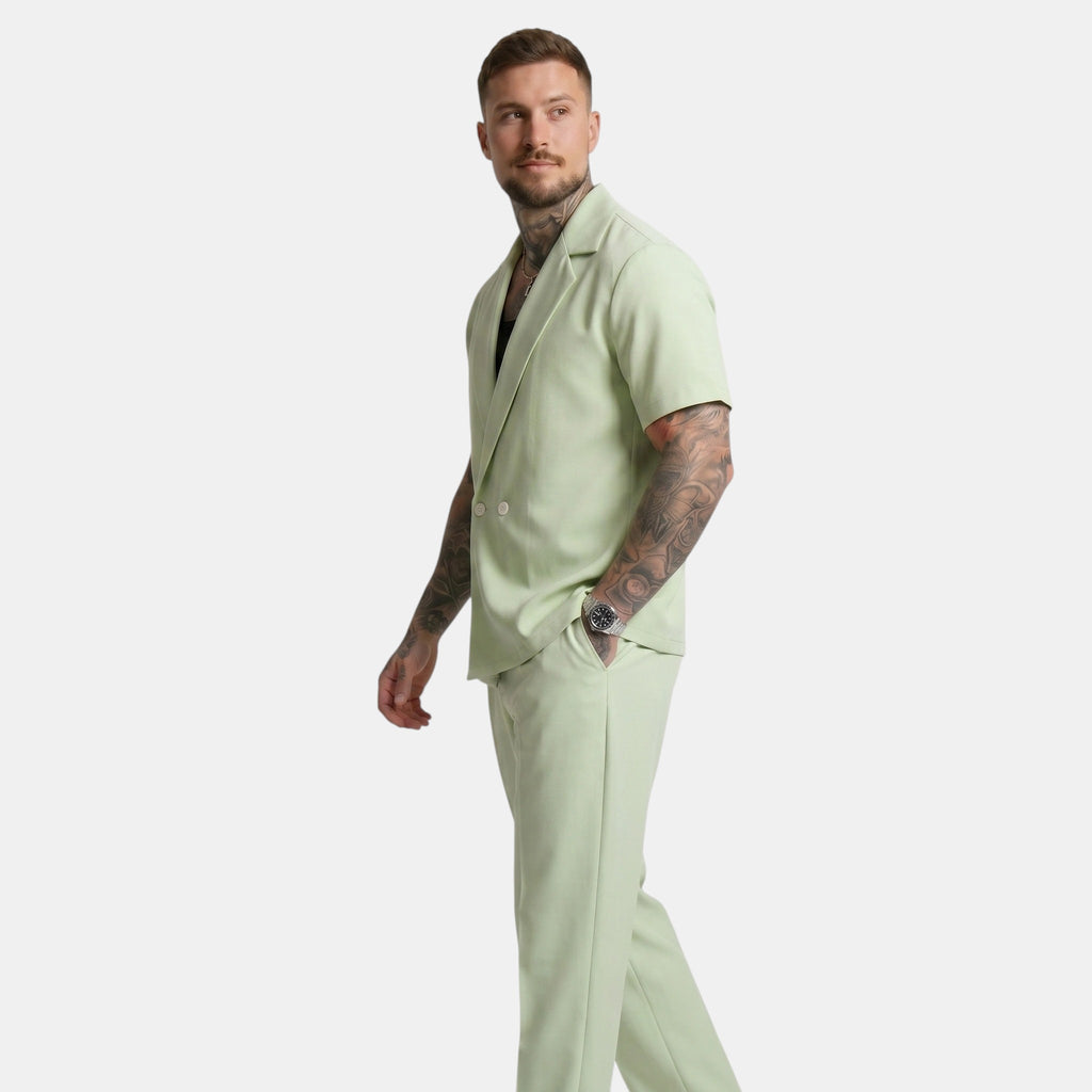 Armaxio | Men's Short Sleeve Shirt and Trousers Co Ord Set