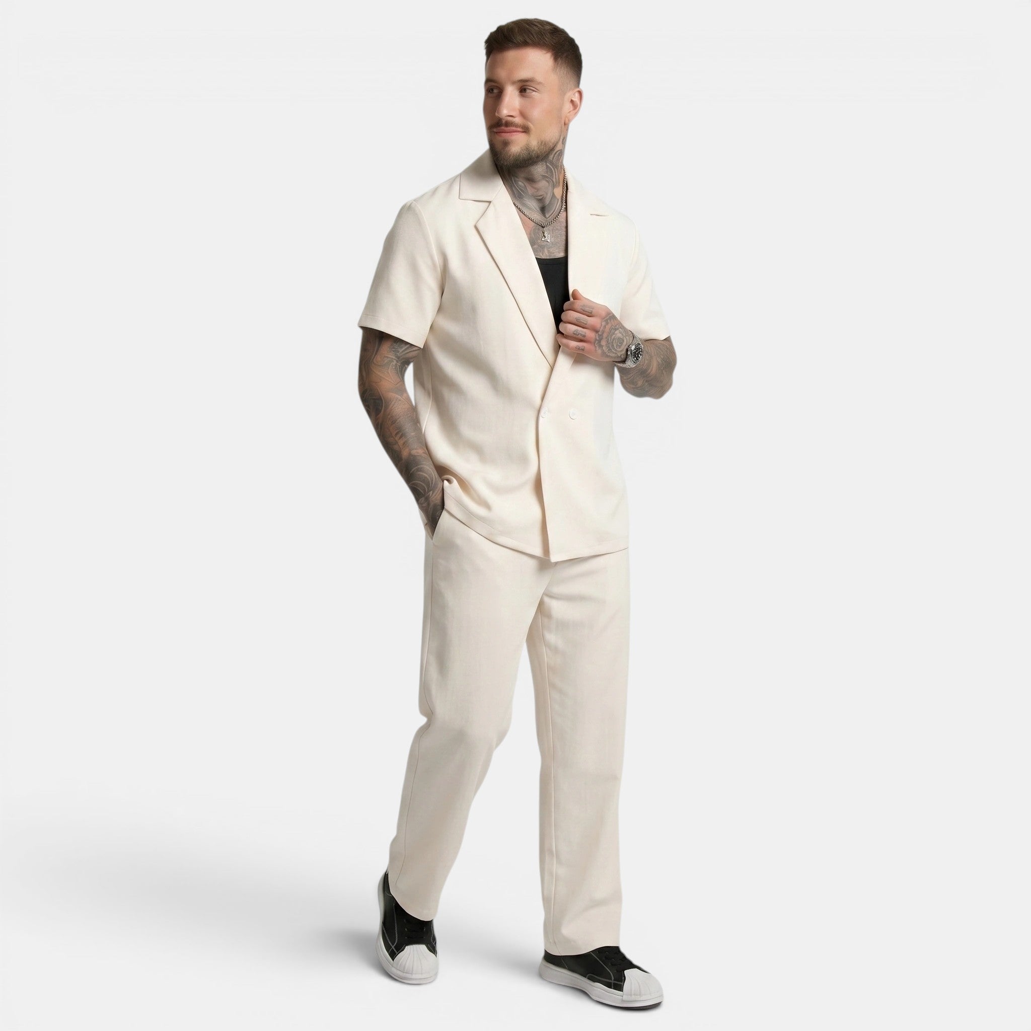 Armaxio | Men's Short Sleeve Shirt and Trousers Co Ord Set