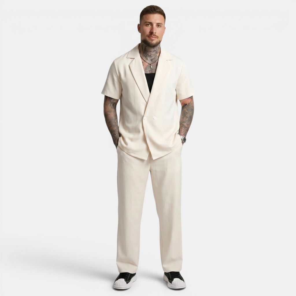 Armaxio | Men's Short Sleeve Shirt and Trousers Co Ord Set