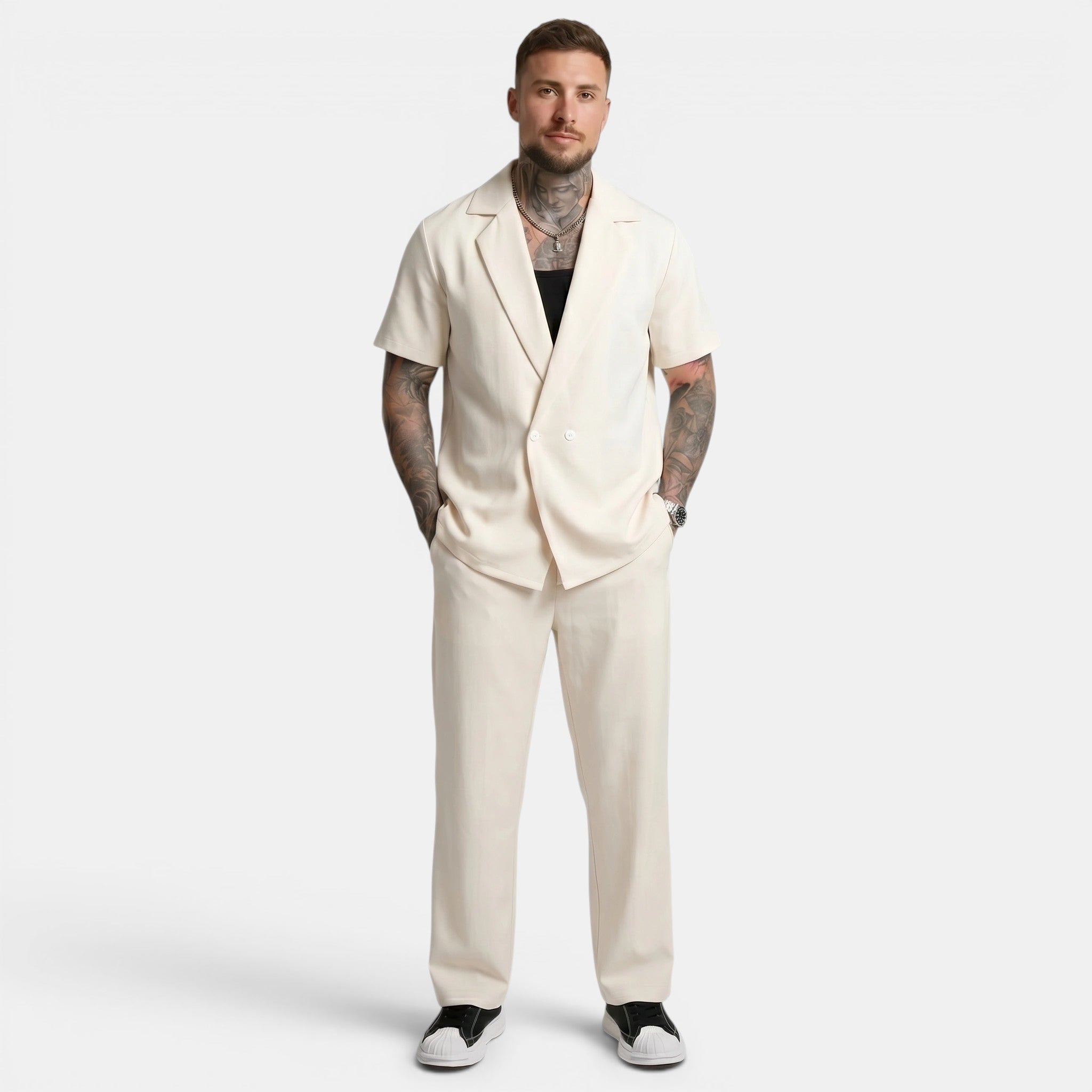 Armaxio | Men's Short Sleeve Shirt and Trousers Co Ord Set