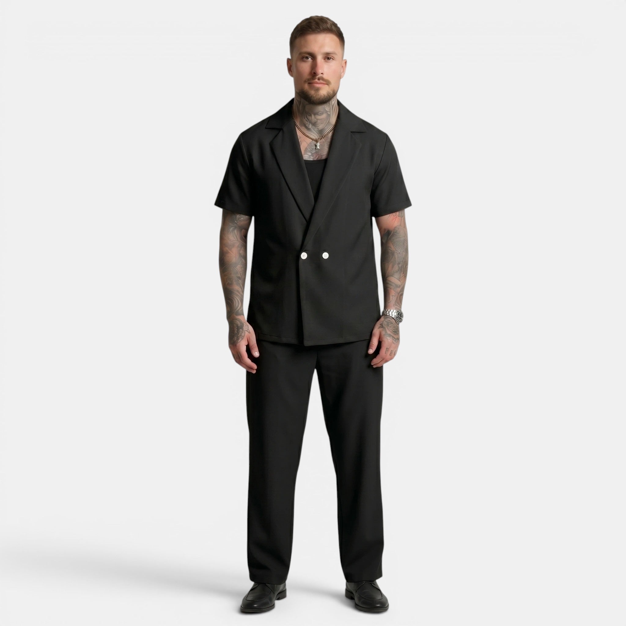 Armaxio | Men's Short Sleeve Shirt and Trousers Co Ord Set
