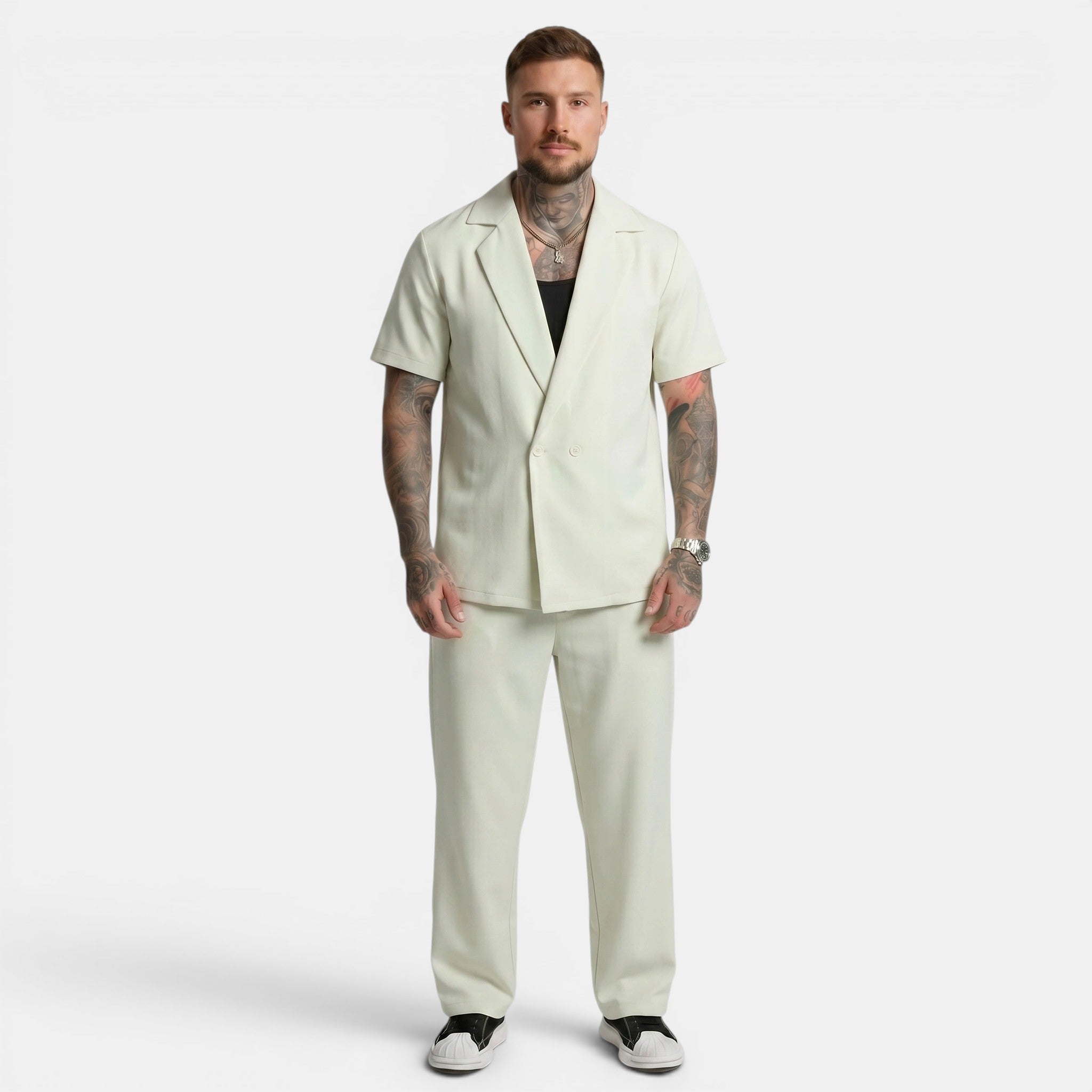 Armaxio | Men's Short Sleeve Shirt and Trousers Co Ord Set