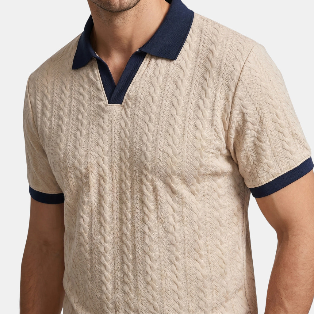 Armaxio | Men's Short Sleeve V Neck Polo Shirt Regular Fit