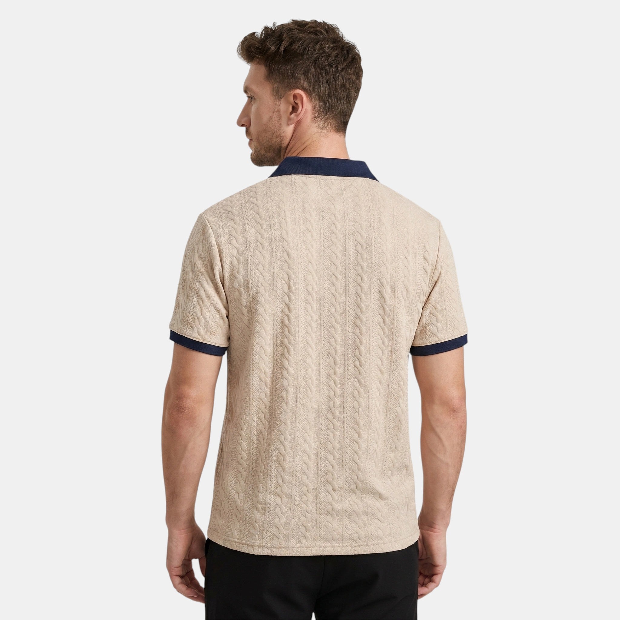 Armaxio | Men's Short Sleeve V Neck Polo Shirt Regular Fit