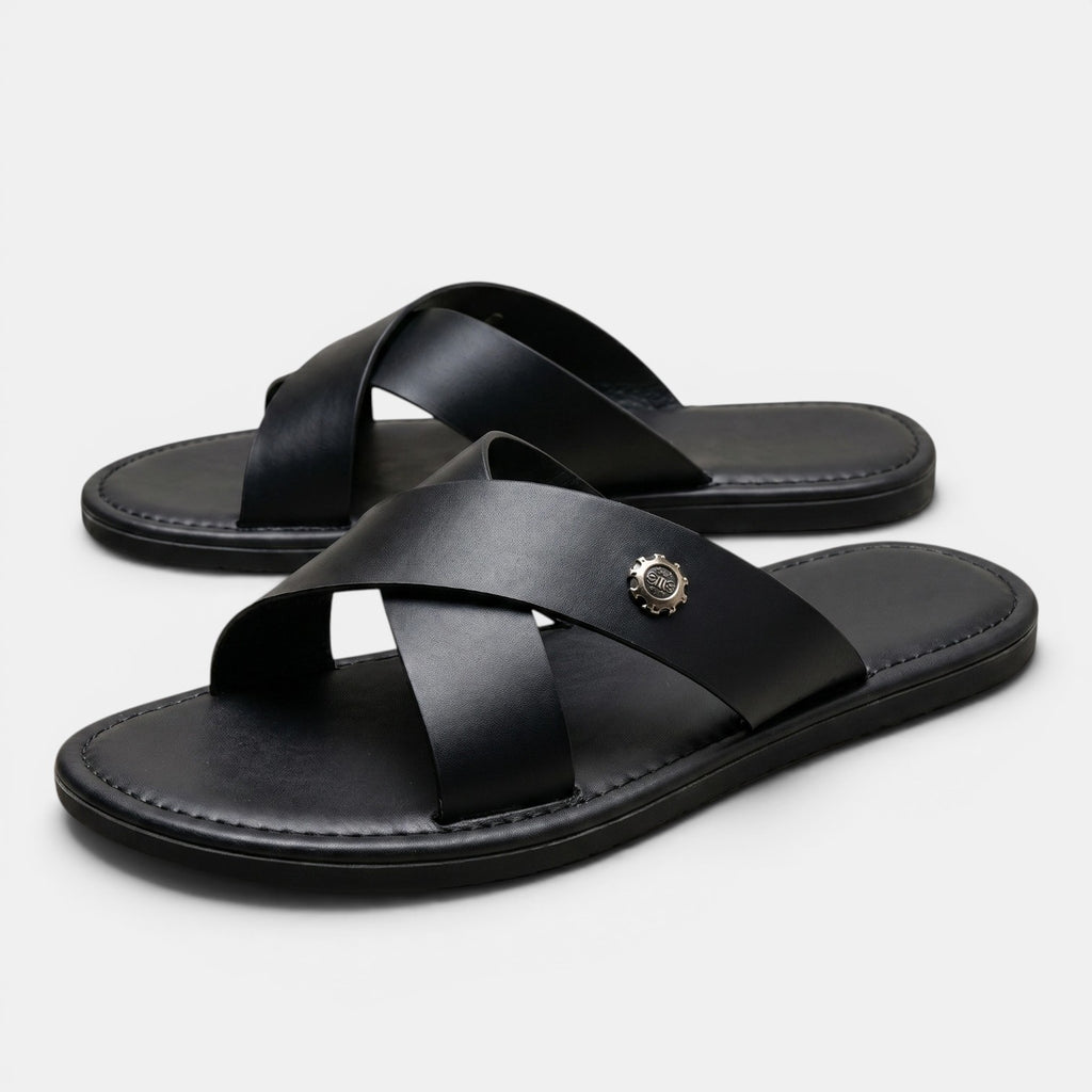 Armaxio | Men's Slip On Cross Strap Sandals