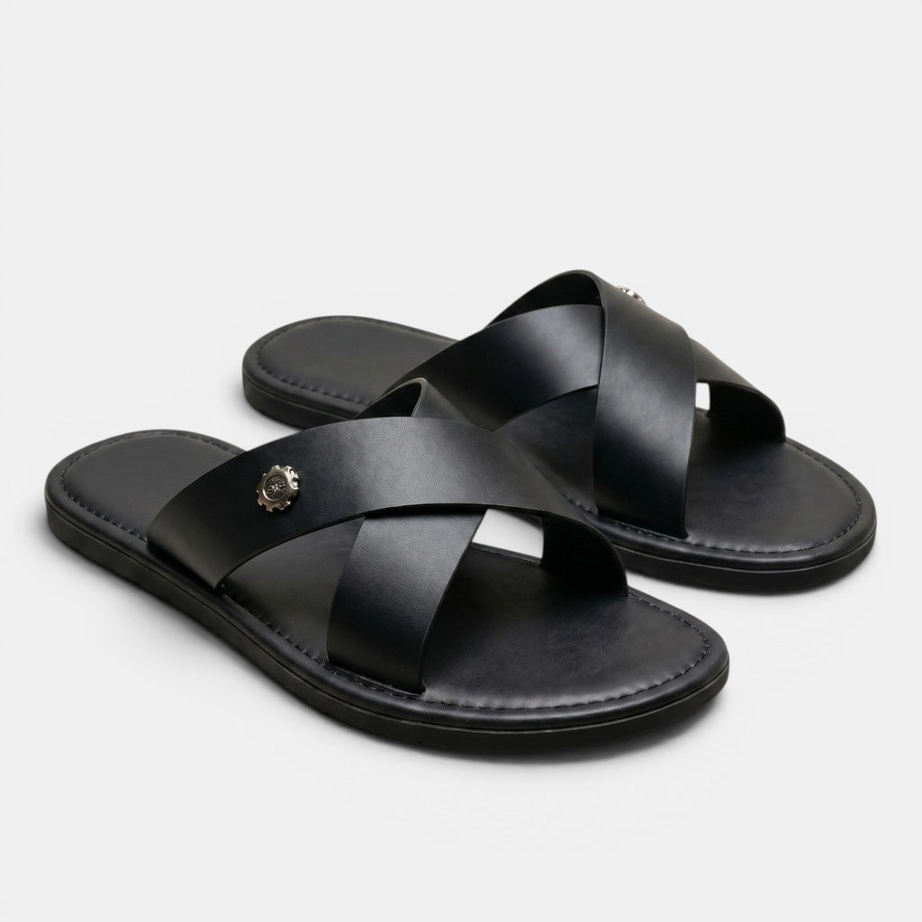Armaxio | Men's Slip On Cross Strap Sandals
