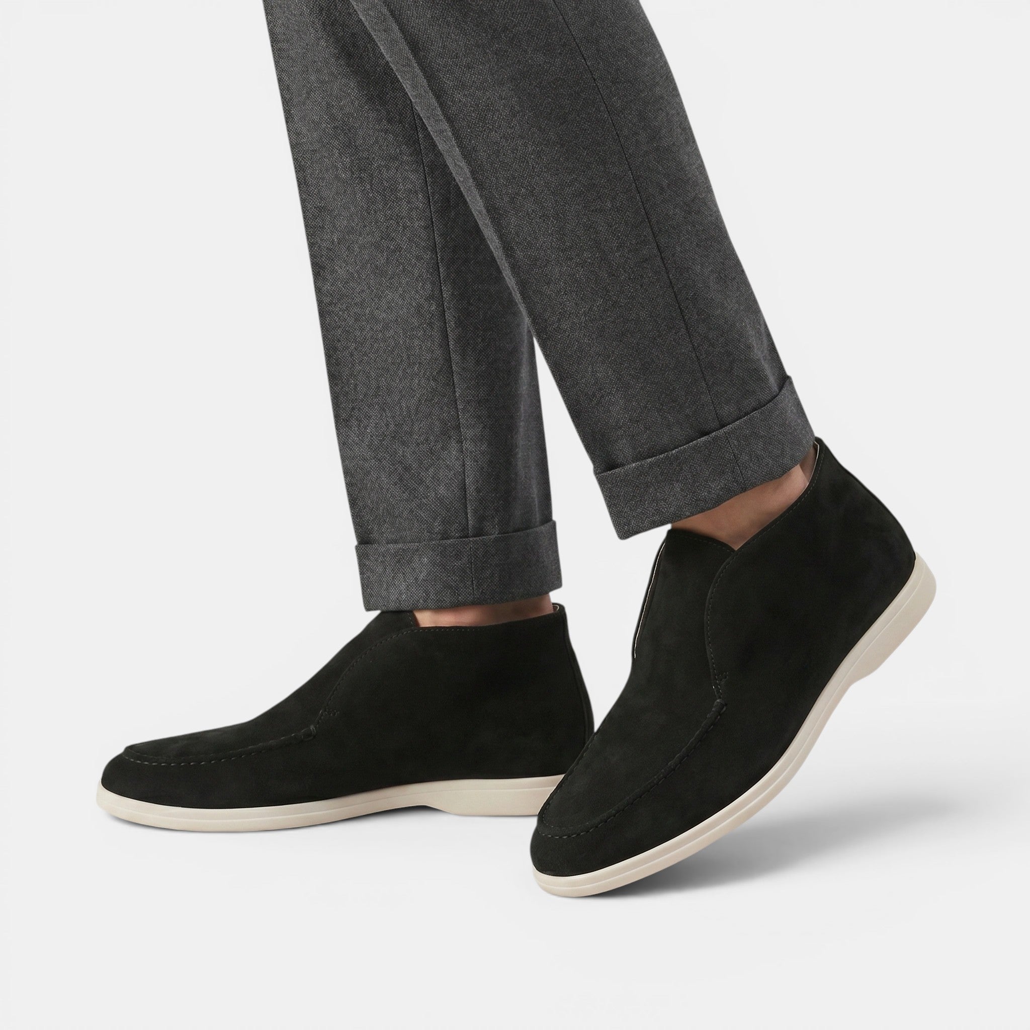 Armaxio | Men's Slip-On Suede Shoes with Round Toe