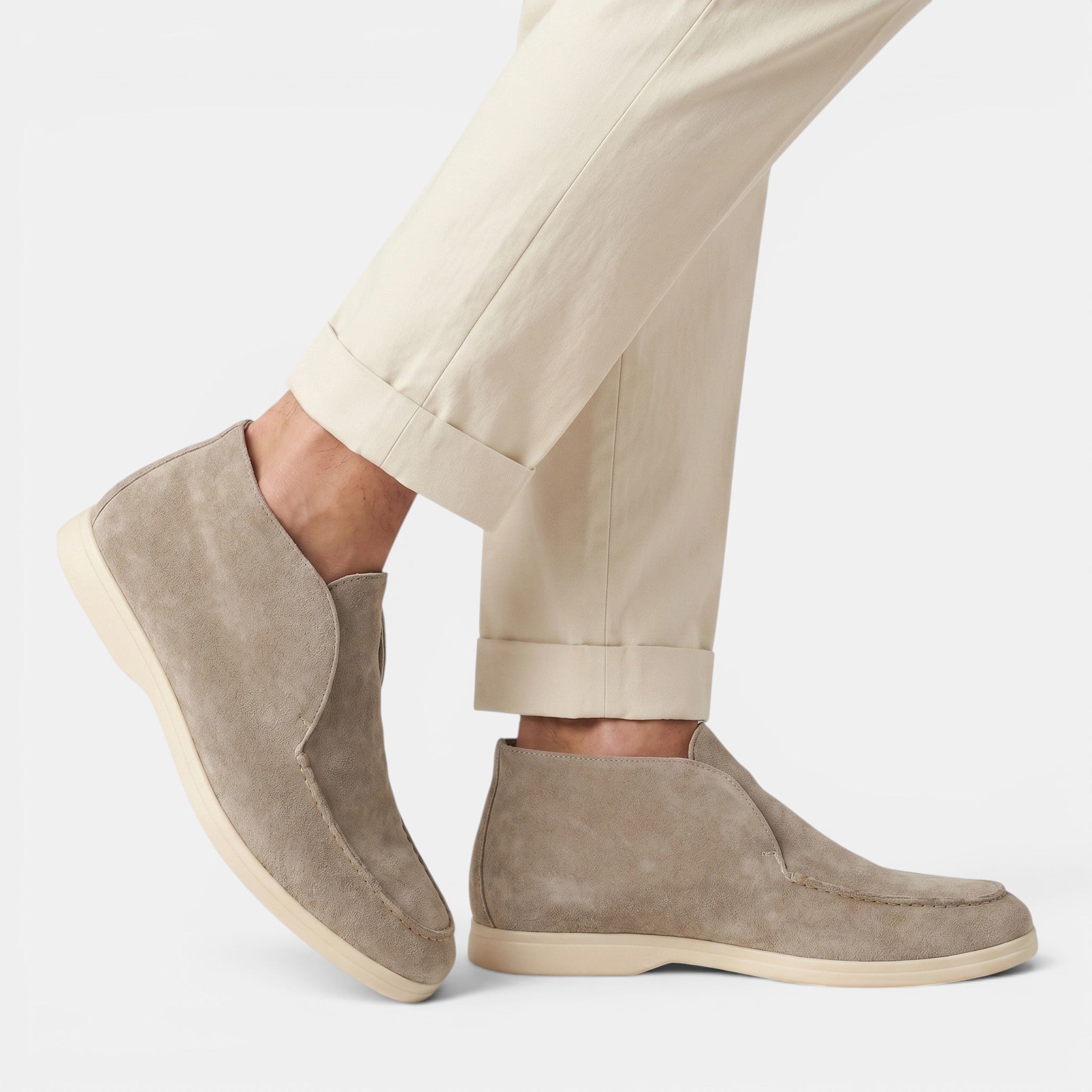 Armaxio | Men's Slip-On Suede Shoes with Round Toe