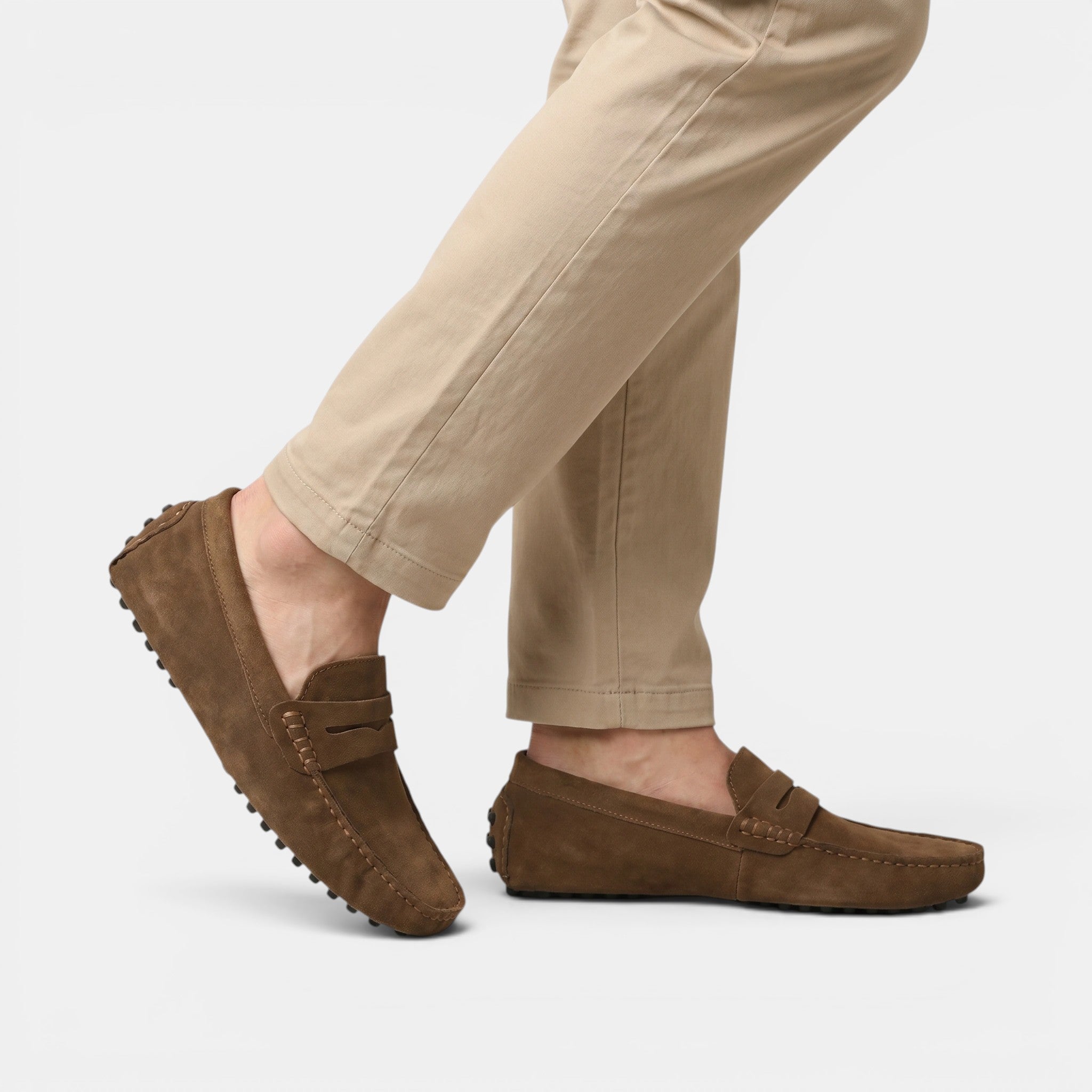 Armaxio | Men's Suede Driver Loafers with Slip-On Design