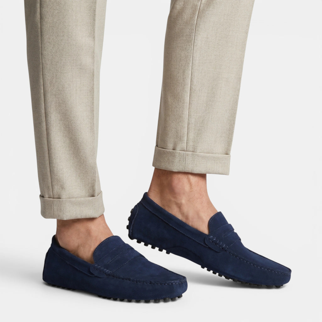Armaxio | Men's Suede Driver Loafers with Slip-On Design
