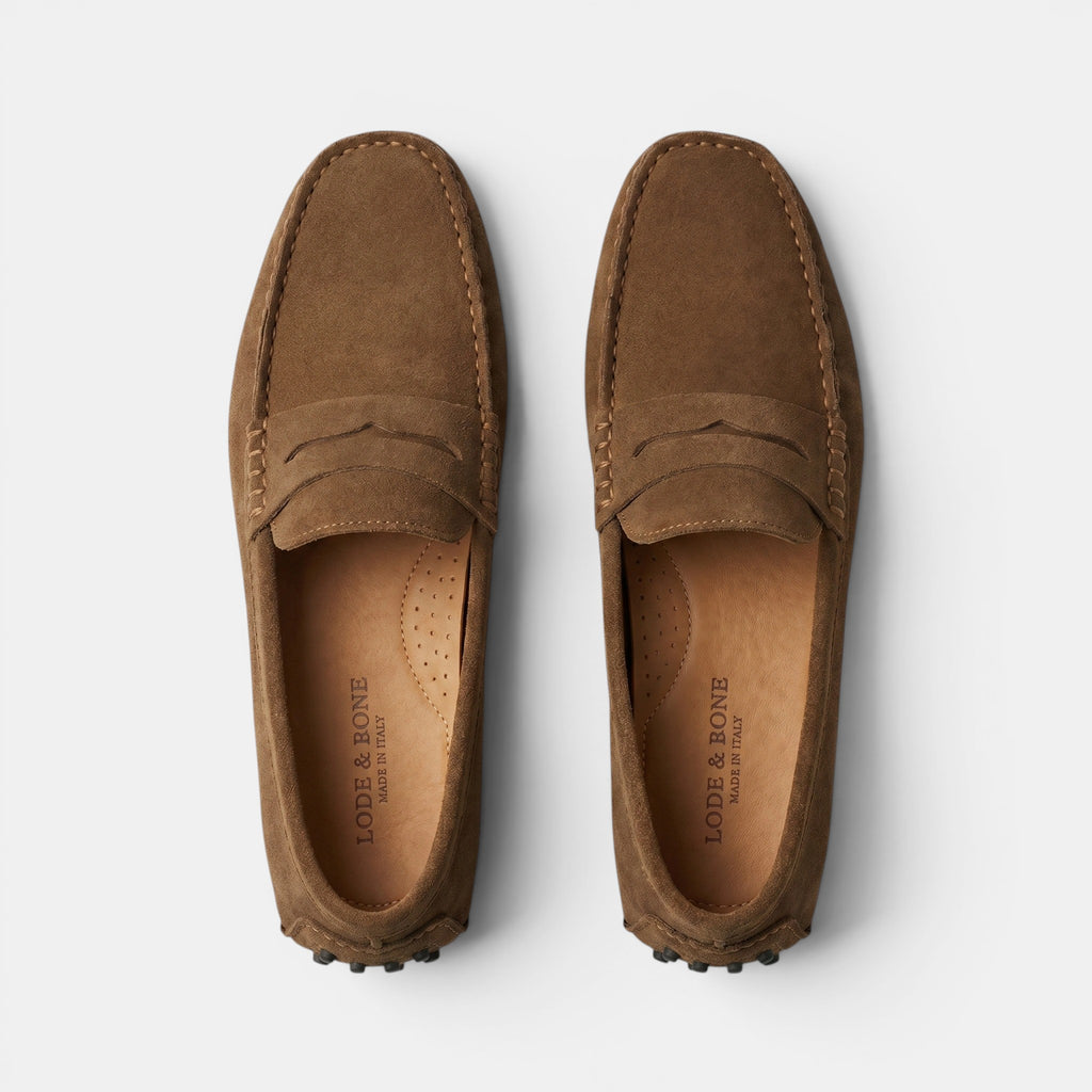 Armaxio | Men's Suede Driver Loafers with Slip-On Design