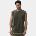 Armaxio | Men's Washed Sleeveless Tank Top Loose Fit O-Neck