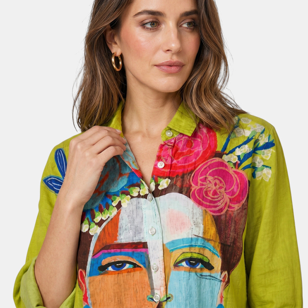 Armaxio | Women's Artistic Print Long Sleeve Blouse