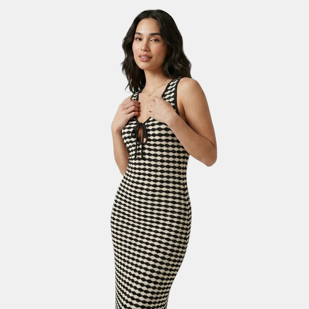 Armaxio | Women's Crochet Midi Dress Sleeveless Mono Design