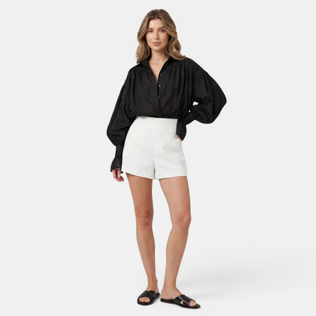 Armaxio | Women's Flare Sleeve Button Front Shirt