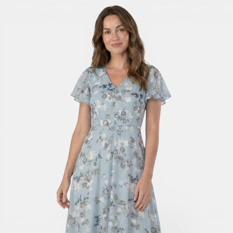 Armaxio | Women's Floral V Neck Maxi Dress