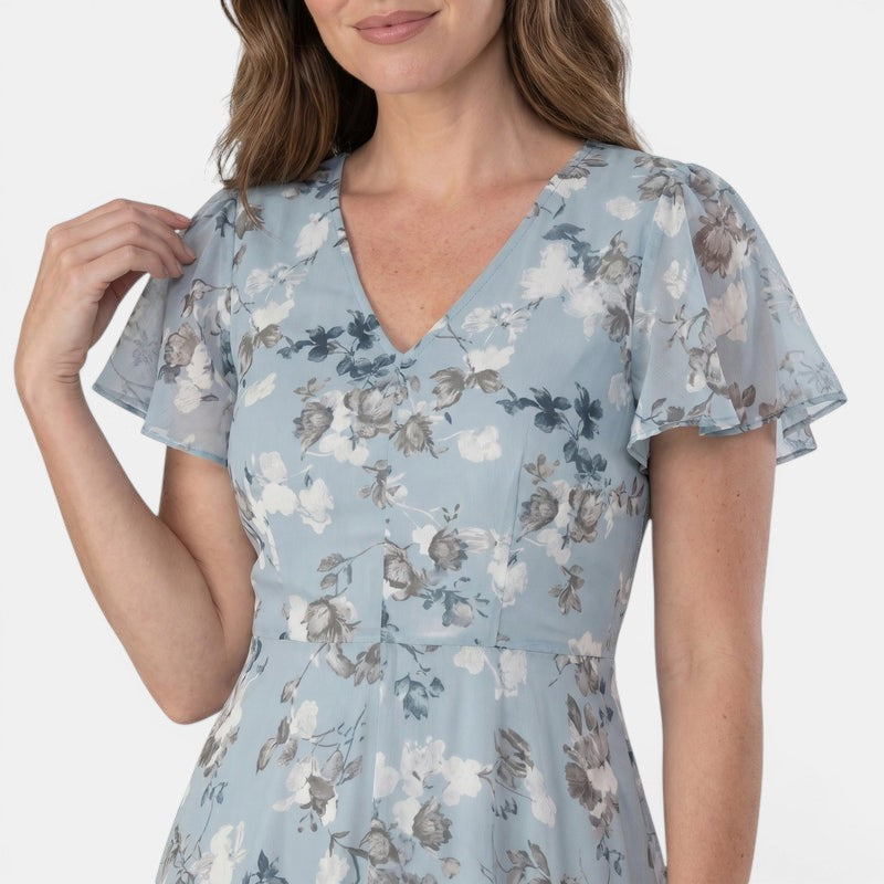 Armaxio | Women's Floral V Neck Maxi Dress