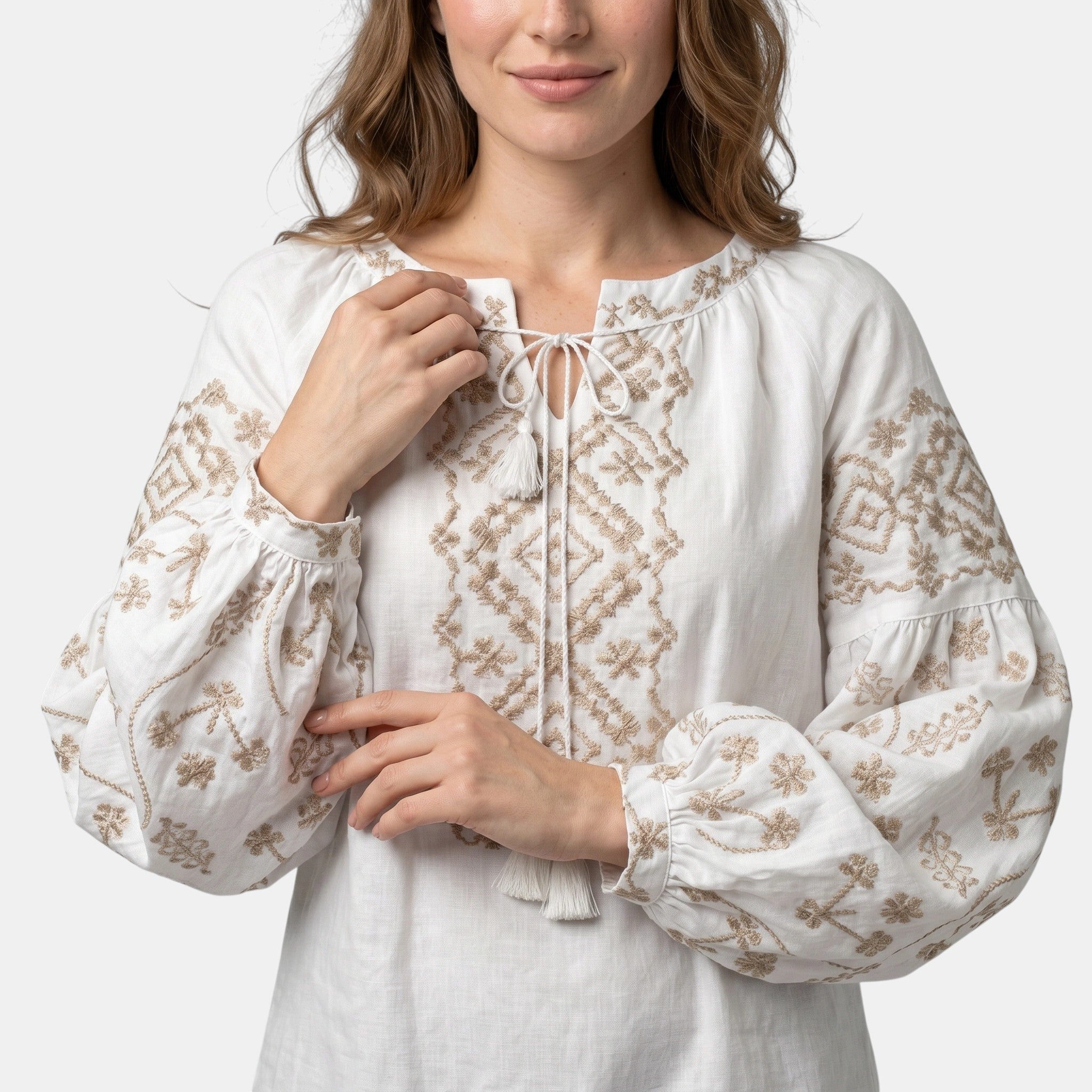 Armaxio | Women's Folk Style Embroidered Blouse