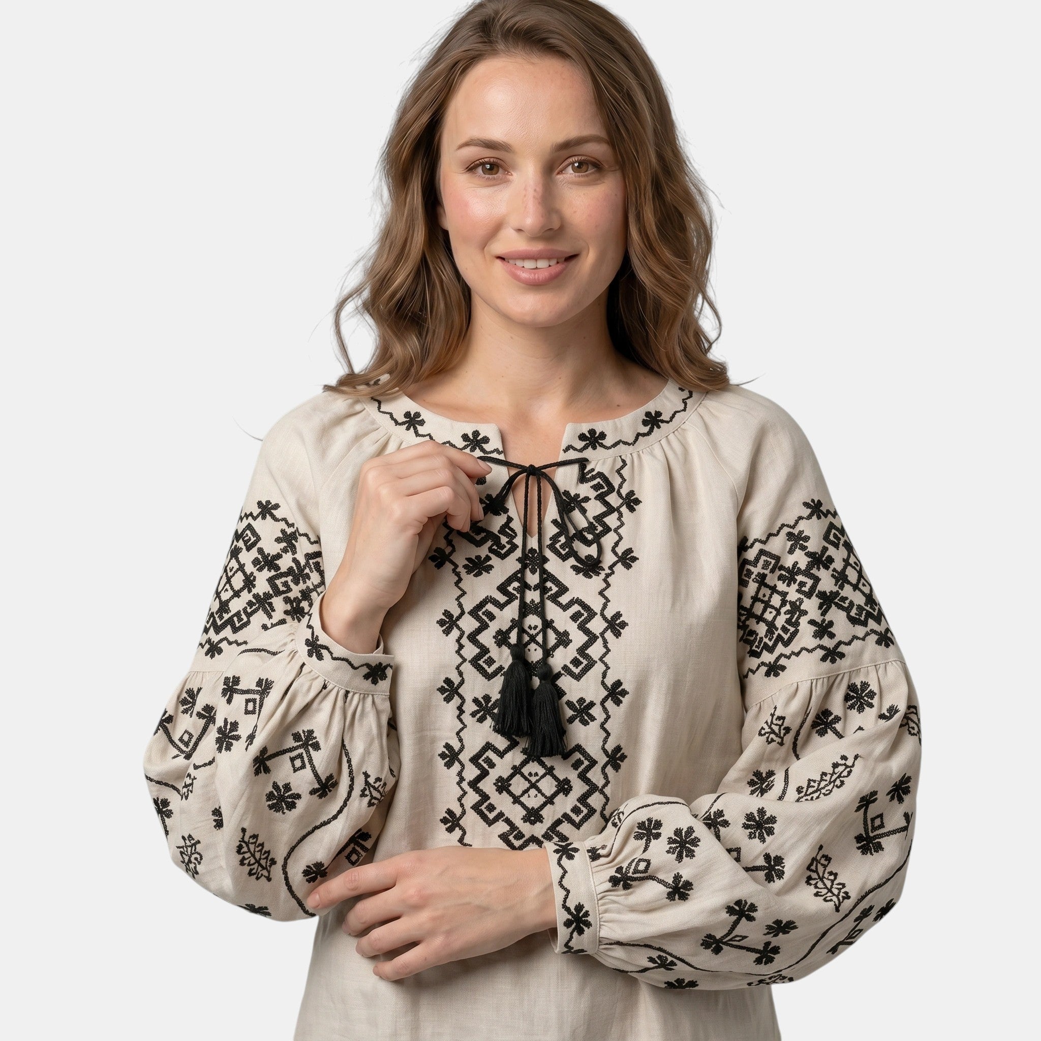 Armaxio | Women's Folk Style Embroidered Blouse