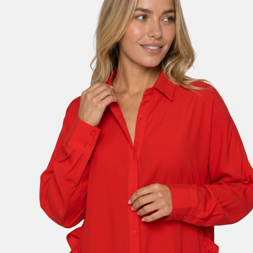 Armaxio | Women's Oversized Button Front Blouse