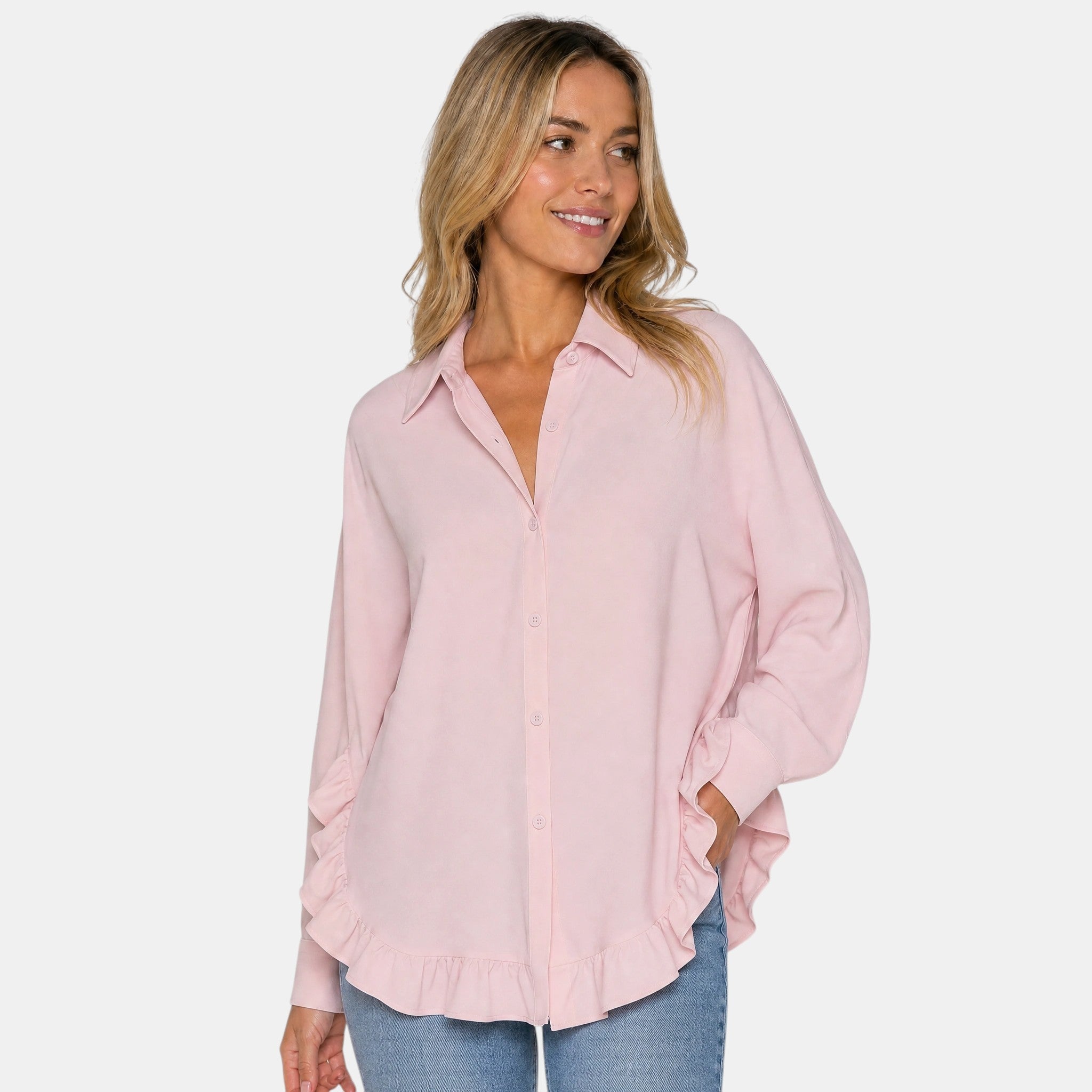 Armaxio | Women's Oversized Button Front Blouse