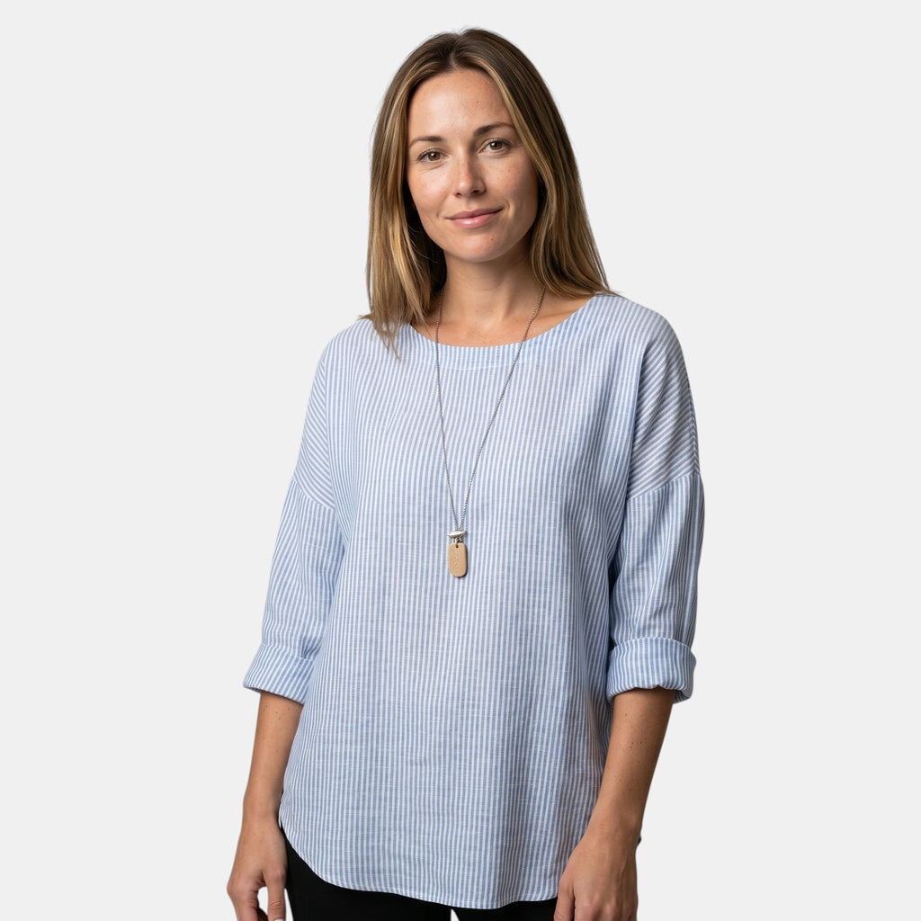Armaxio | Women's Relaxed Fit Stripe Blouse