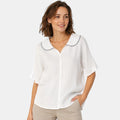 Armaxio | Women's Short Sleeve Collared Blouse