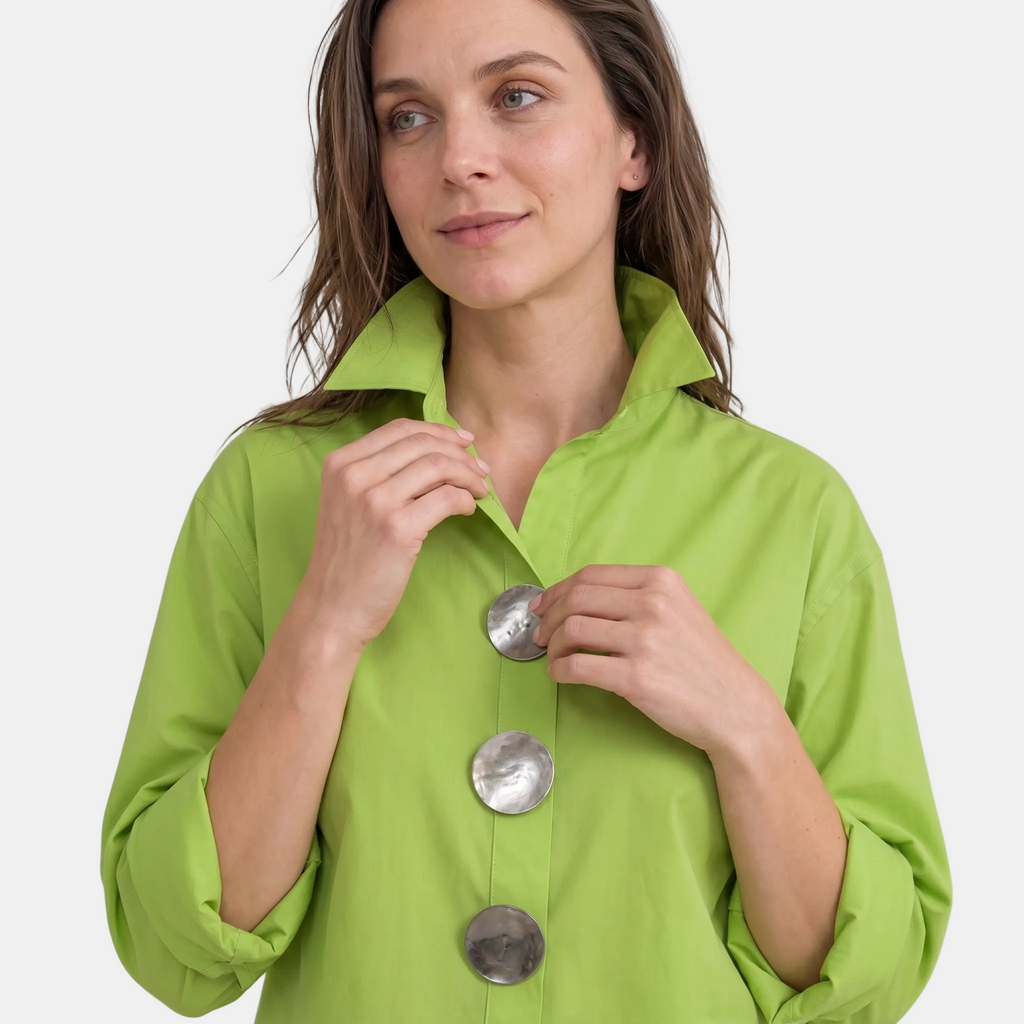 Armaxio | Women's Stand Collar Button Front Blouse