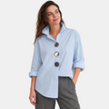 Armaxio | Women's Stand Collar Button Front Blouse