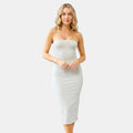 Armaxio | Women's Strapless Midi Dress for Evening Events