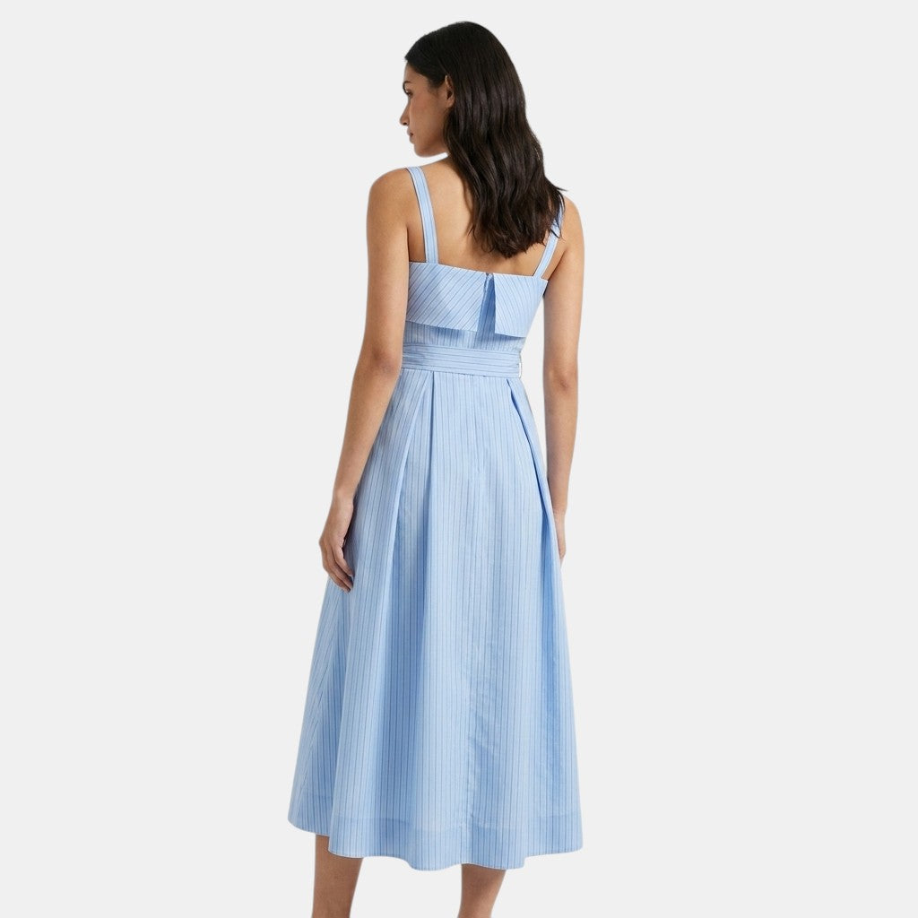 Armaxio | Women's Striped Midi Cami Dress with Tie Waist