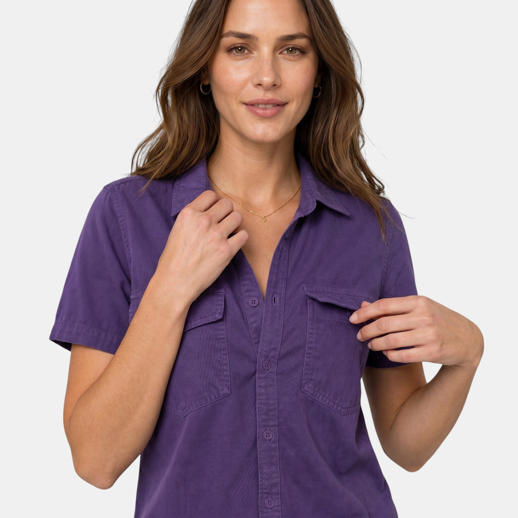 Armaxio | Women's Tailored Short Sleeve Blouse