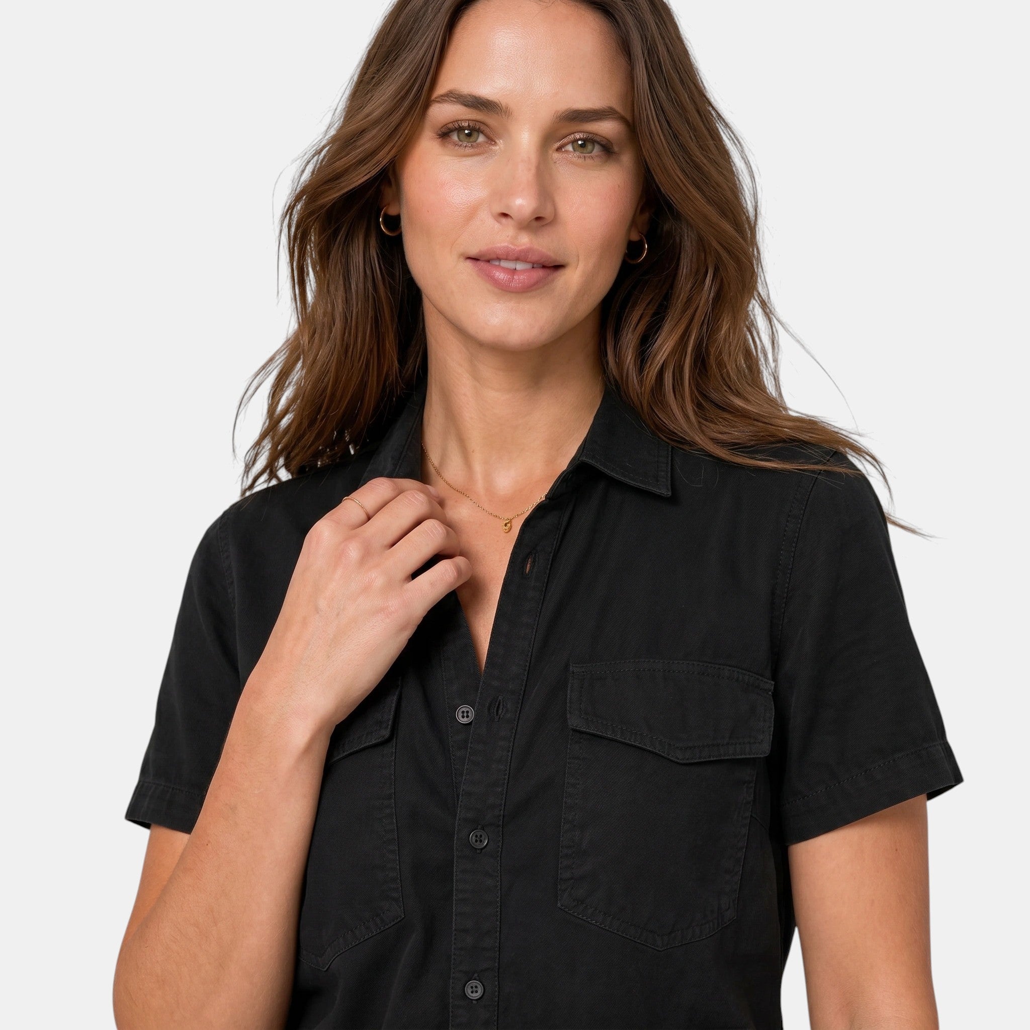 Armaxio | Women's Tailored Short Sleeve Blouse